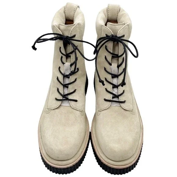 NWT Rag & Bone Boots Sloane Lace-Up Boot Paloma Beige Suede Shoes Women’s Size 8